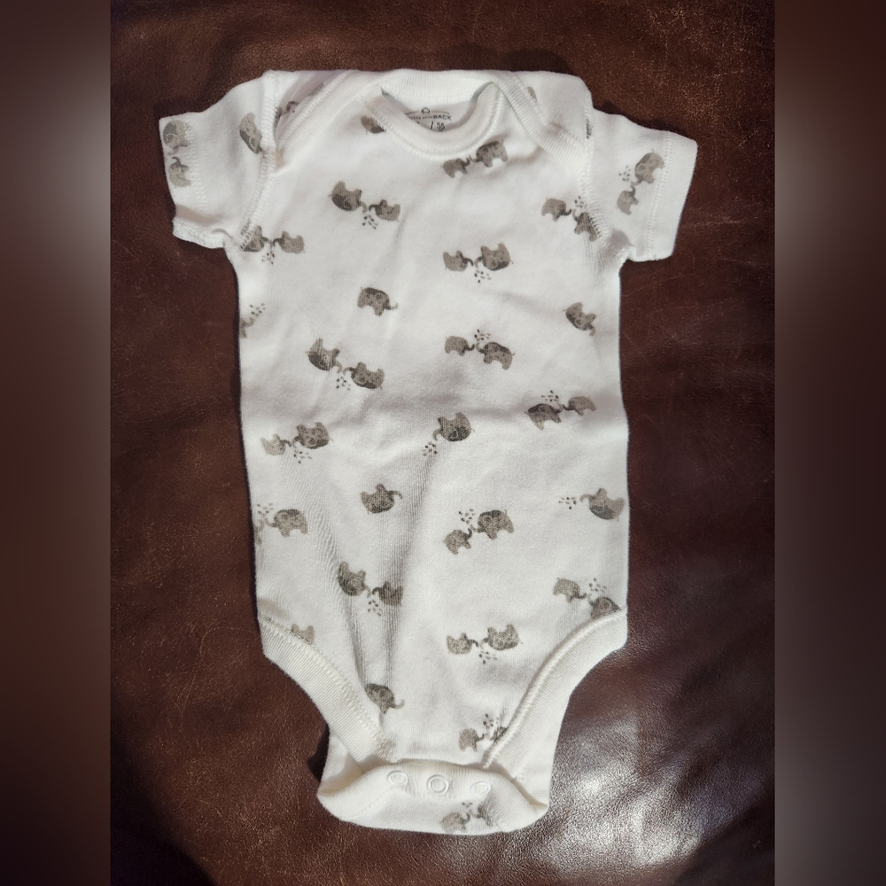 Moon and Back elephant 0-3 months onesie
